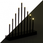 Kaarsenbrug | 25 x 26 centimeter (9 LEDs, Binnen, Zwart)