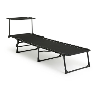 909 Outdoor Ligbed | 909 Outdoor | 189 x 59 x 30 cm (Met afdakje, Verstelbare rugleuning, Zwart) HET.OU.0161.134.AN K170105681 - 2