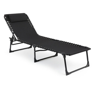 909 Outdoor Ligbed | 909 Outdoor | 189 x 59 x 30 cm (Met kussen, Verstelbare rugleuning, Zwart) HET.OU.0161.093.ZW K170105682