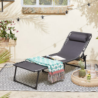 909 Outdoor Ligbed | 909 Outdoor | 189 x 59 x 30 cm (Met kussen, Verstelbare rugleuning, Zwart) HET.OU.0161.093.ZW K170105682 - 5