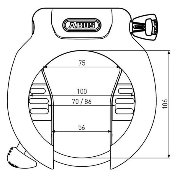 ABUS Ringslot | ABUS | Pro Amparo 4750S R | 56 mm (2 sleutels, ART-2 keurmerk, Zwart) A022 K170404232 - 4