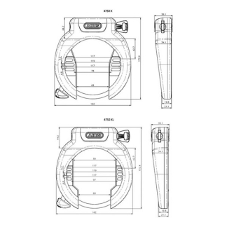 ABUS Ringslot | ABUS | Pro Amparo 4750XL R | 89 mm (2 sleutels, ART-2 keurmerk, Zwart) 69354 K170404231 - 4
