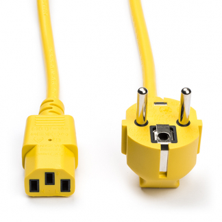 ACT C13 kabel | ACT | 0.6 meter (Haaks, Geel) AK5140 K010806161 - 