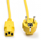 C13 kabel | ACT | 0.6 meter (Haaks, Geel)