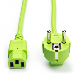 ACT C13 kabel | ACT | 0.6 meter (Haaks, Groen) AK5136 K010806156 - 1