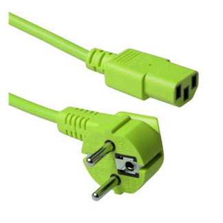 ACT C13 kabel | ACT | 0.6 meter (Haaks, Groen) AK5136 K010806156 - 2
