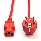 C13 kabel | ACT | 0.6 meter (Haaks, Rood)