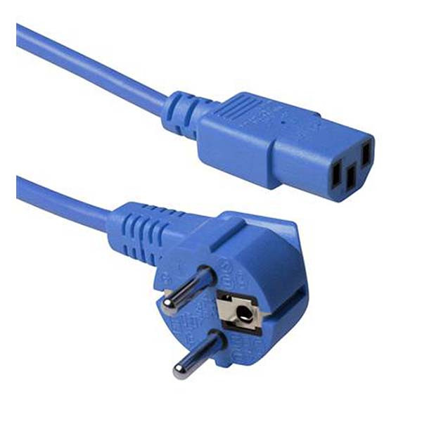 ACT C13 kabel | ACT | 1.8 meter (Haaks, Blauw) AK5134 K010806153 - 2
