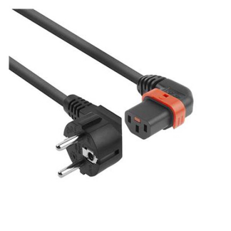 ACT C13 kabel | ACT | 1 meter (Haaks, Links, IEC lock) AK5258 K010806114 - 2