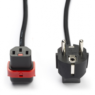 ACT C13 kabel | ACT | 1 meter (Haaks, Omhoog, IEC lock) AK5264 K010806120 - 1