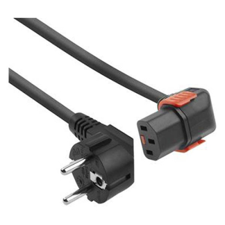 ACT C13 kabel | ACT | 1 meter (Haaks, Omlaag, IEC lock) AK5255 K010806109 - 2