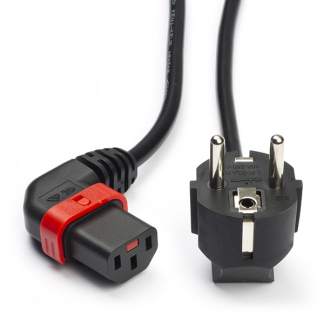 ACT C13 kabel | ACT | 1 meter (Haaks, Rechts, IEC lock) AK5261 K010806117 - 