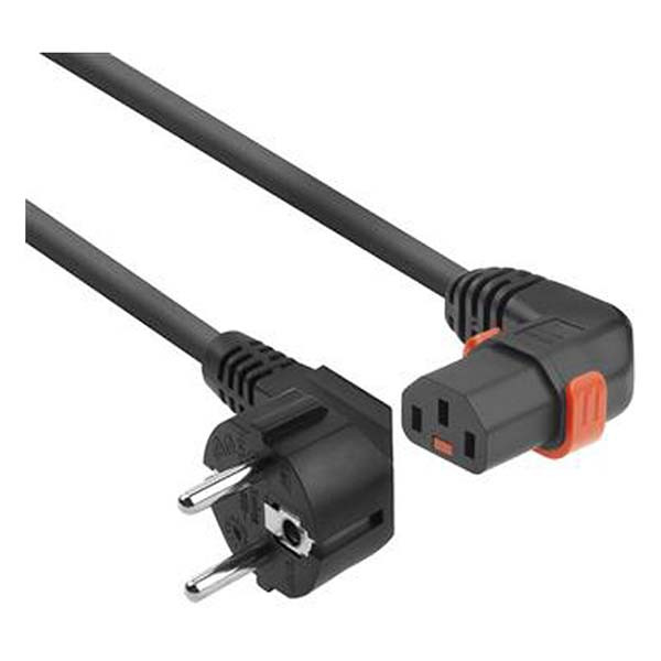 ACT C13 kabel | ACT | 2 meter (Haaks, Rechts, IEC lock) AK5262 K010806118 - 2