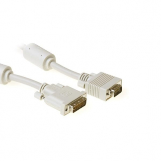 ACT DVI naar VGA kabel | ACT | 1.8 meter (DVI-A, 100% koper, Verguld, Wit) AK3650 K010406462 - 1
