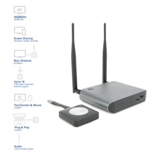 ACT Draadloos presentatiesysteem | ACT | Aero 4K (HDMI, USB C, 2x USB A, 20 meter bereik) AC7960 K180108149 - 2