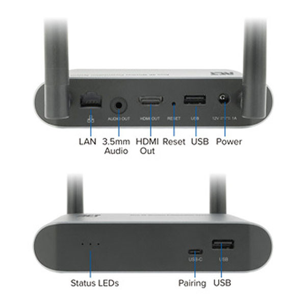 ACT Draadloos presentatiesysteem | ACT | Aero 4K (HDMI, USB C, 2x USB A, 20 meter bereik) AC7960 K180108149 - 3