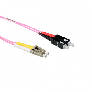 ACT Glasvezelkabel OM4 - LC/SC - 1 meter (Duplex, 50/125μm, UPC) RL8701 K010701523 - 1