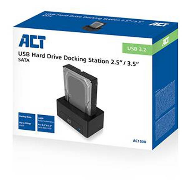 ACT Harde schijf docking station | ACT | 2.5 en 3.5 inch (USB 3.0, SATA III) AC1500 K010213121 - 4