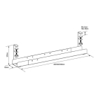 ACT Kabelgoot bureau | ACT | 120 x 10.5 x 20.7 cm (Verstelbaar, Met klemmen, Metaal) AC8376 K090200088 - 2