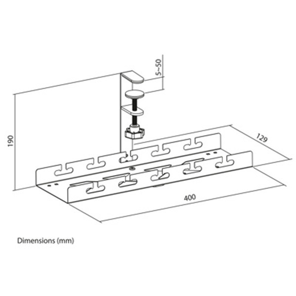 ACT Kabelgoot bureau | ACT | 40 x 12.9 x 19 cm (Met klemmen, Metaal) AC8378 K090200093 - 2
