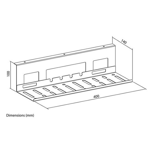 ACT Kabelgoot bureau | ACT | 40 x 14 x 10 cm (Schroefmontage, Metaal) AC8380 K090200095 - 2