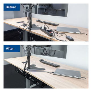 ACT Kabelgoot bureau | ACT | 80 x 14 x 10 cm (Schroefmontage, Metaal) AC8381 K090200096 - 3