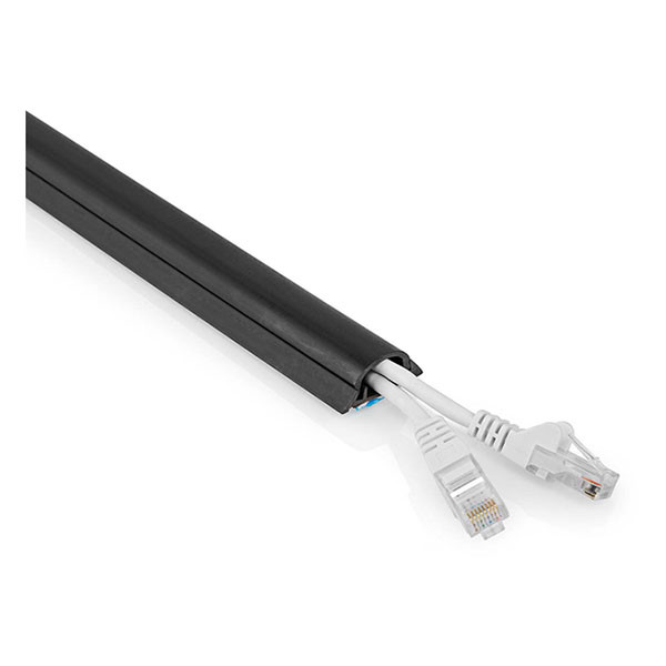 ACT Kabelgoot muur | Nedis | 12 mm kabel (1 meter, PVC, Zwart) CMDT3312BK1000 K090100039 - 1