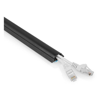 ACT Kabelgoot muur | Nedis | 12 mm kabel (1 meter, PVC, Zwart) CMDT3312BK1000 K090100039