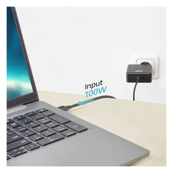 ACT Laptop oplader | ACT | 100W (USB C, Power Delivery, Quick Charge) AC2015 K180108148 - 4