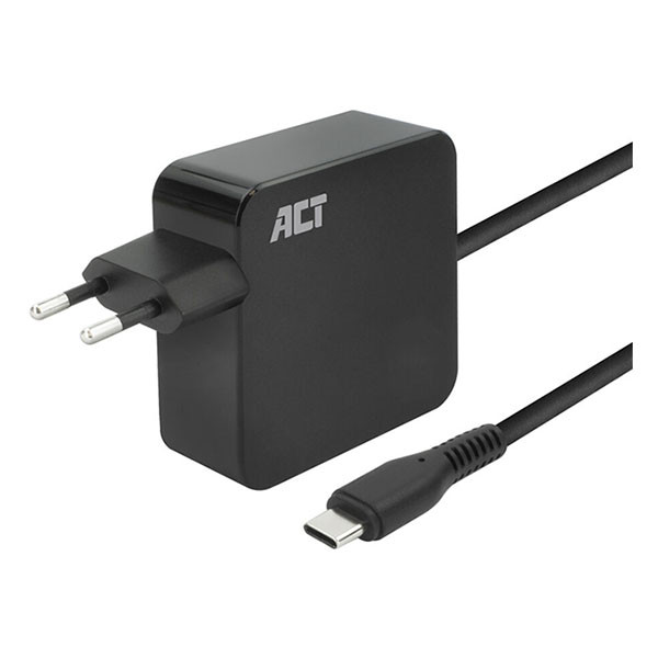ACT Laptop oplader | ACT | 65W (USB C, 2m, Power Delivery) AC2010 K180107721 - 1