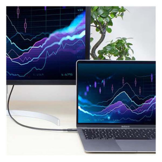 ACT Lenovo oplaadkabel | USB C ↔ USB C | 0.8 meter (USB 4.0, 240W, 40 Gbps, Vertind koper, Thunderbolt 3/4) AC7451 L010214197 - 4