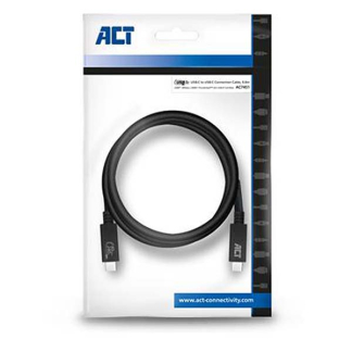 ACT Lenovo oplaadkabel | USB C ↔ USB C | 0.8 meter (USB 4.0, 240W, 40 Gbps, Vertind koper, Thunderbolt 3/4) AC7451 L010214197 - 2