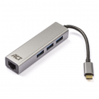 ACT Netwerkadapter USB C naar RJ45 - ACT (USB 3.1, 3 x USB A, 5 Gbit/s) AC7055 K030200020 ACT Netwerkadapter USB C naar RJ45 - ACT (USB 3.1, 3 x USB A, 5 Gbit/s) AC7055 K030200020