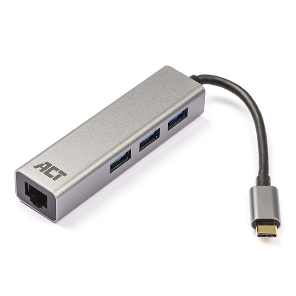 ACT Netwerkadapter USB C naar RJ45 - ACT (USB 3.1, 3 x USB A, 5 Gbps) AC7055 K030200020 - 1