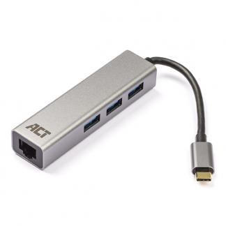 ACT Netwerkadapter USB C naar RJ45 - ACT (USB 3.1, 3 x USB A, 5 Gbps) AC7055 K030200020 - 1