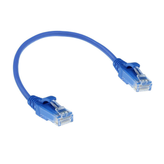 ACT Netwerkkabel |  Cat6 U/UTP | 0.15 meter (100% koper, LSZH, Slimline, Blauw) DC9630 K060302383 - 1