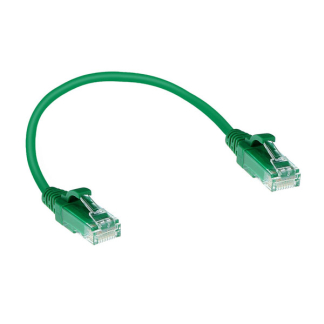 ACT Netwerkkabel | Cat6 U/UTP | 0.15 meter (100% koper, LSZH, Slimline, Groen) DC9730 K060302385 - 1