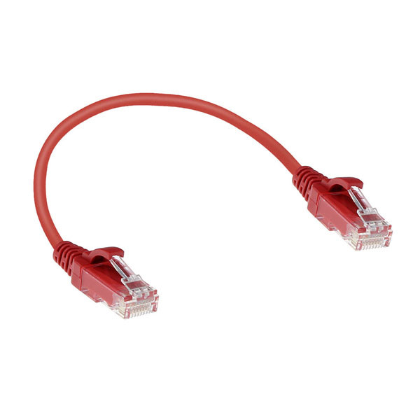 ACT Netwerkkabel |  Cat6 U/UTP | 0.15 meter (100% koper, LSZH, Slimline, Rood) DC9530 K060302384 - 1