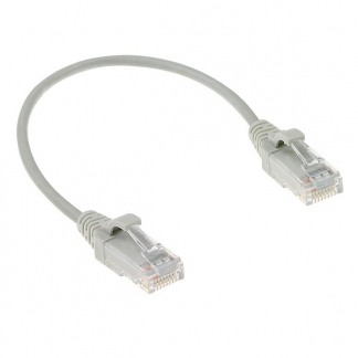 ACT Netwerkkabel |  Cat6 U/UTP | 0.25 meter (100% koper, LSZH, Slimline, Grijs) DC9052 K060302307 - 1