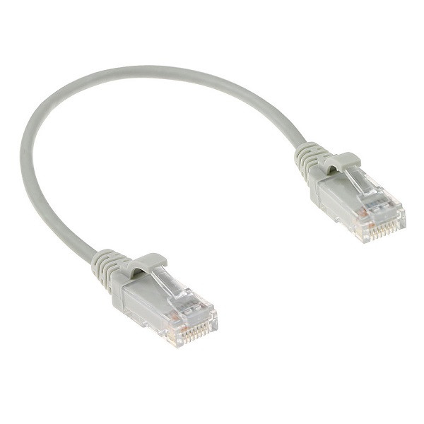 ACT Netwerkkabel |  Cat6 U/UTP | 0.5 meter (100% koper, LSZH, Slimline, Grijs) DC9000 K060302308 - 1
