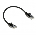 Netwerkkabel |  Cat6 U/UTP | 1 meter (100% koper, LSZH, Slimline, Zwart)