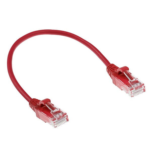ACT Netwerkkabel |  Cat6 U/UTP | 2 meter (100% koper, LSZH, Slimline, Rood) DC9502 K060302332 - 1