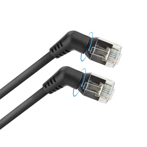 ACT Netwerkkabel | Cat6a U/FTP | 7 meter (100% koper, Slimline, Haaks, 360° draaibaar) DD1907 K010605059 - 1