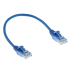 Netwerkkabel - Cat6 U/UTP - 0.25 meter (100% koper, LSZH, Slimline, Blauw)