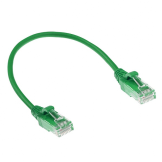 ACT Netwerkkabel - Cat6 U/UTP - 0.25 meter (100% koper, LSZH, Slimline, Groen) DC9752 K060302335 - 