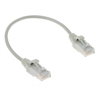 ACT Netwerkkabel - Cat6 U/UTP - 0.5 meter (100% koper, LSZH, Slimline, Grijs) DC9000 K060302308 - 