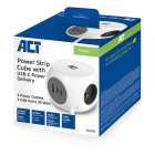 ACT Stekkerdoos | ACT | 1,5 meter (30W, 3x Type E, 2x USB C, 1x USB A, Penaarde, Zwart) AC2425 K180107719 - 3