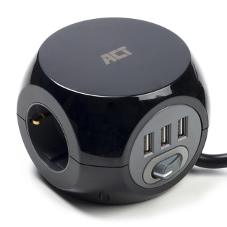ACT Stekkerdoos 3-voudig | ACT 1.5 meter (3 USB poorten) AC2400 K150305414 - 1