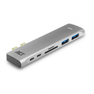 ACT Thunderbolt 3 dock | ACT (4K@30Hz, HDMI, USB C, USB A, Kaartlezer, PD pass through, Voor Macbook) AC7025 K120200085 - 