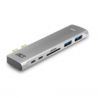 ACT Thunderbolt 3 dock | ACT (4K@30Hz, HDMI, USB C, USB A, Kaartlezer, PD pass through, Voor Macbook) AC7025 K120200085 ACT Thunderbolt 3 dock | ACT (4K@30Hz, HDMI, USB C, USB A, Kaartlezer, PD pass through, Voor Macbook) AC7025 K120200085